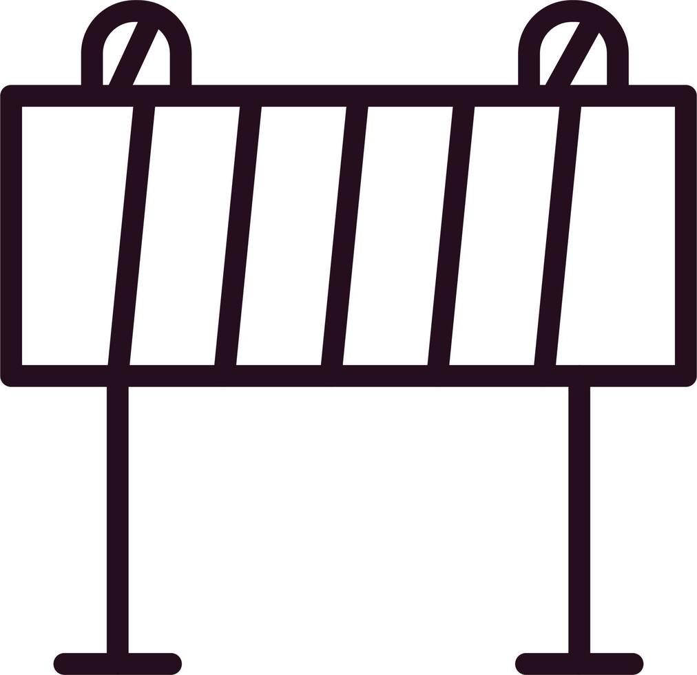 Road Barrier Vector Icon