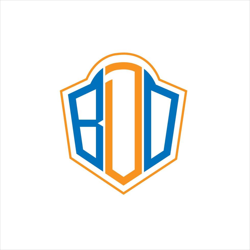 BDO abstract monogram shield logo design on white background. BDO creative initials letter logo. vector