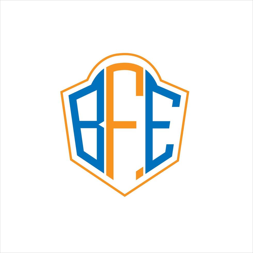 bfe resumen monograma proteger logo diseño en blanco antecedentes. bfe creativo iniciales letra logo. vector