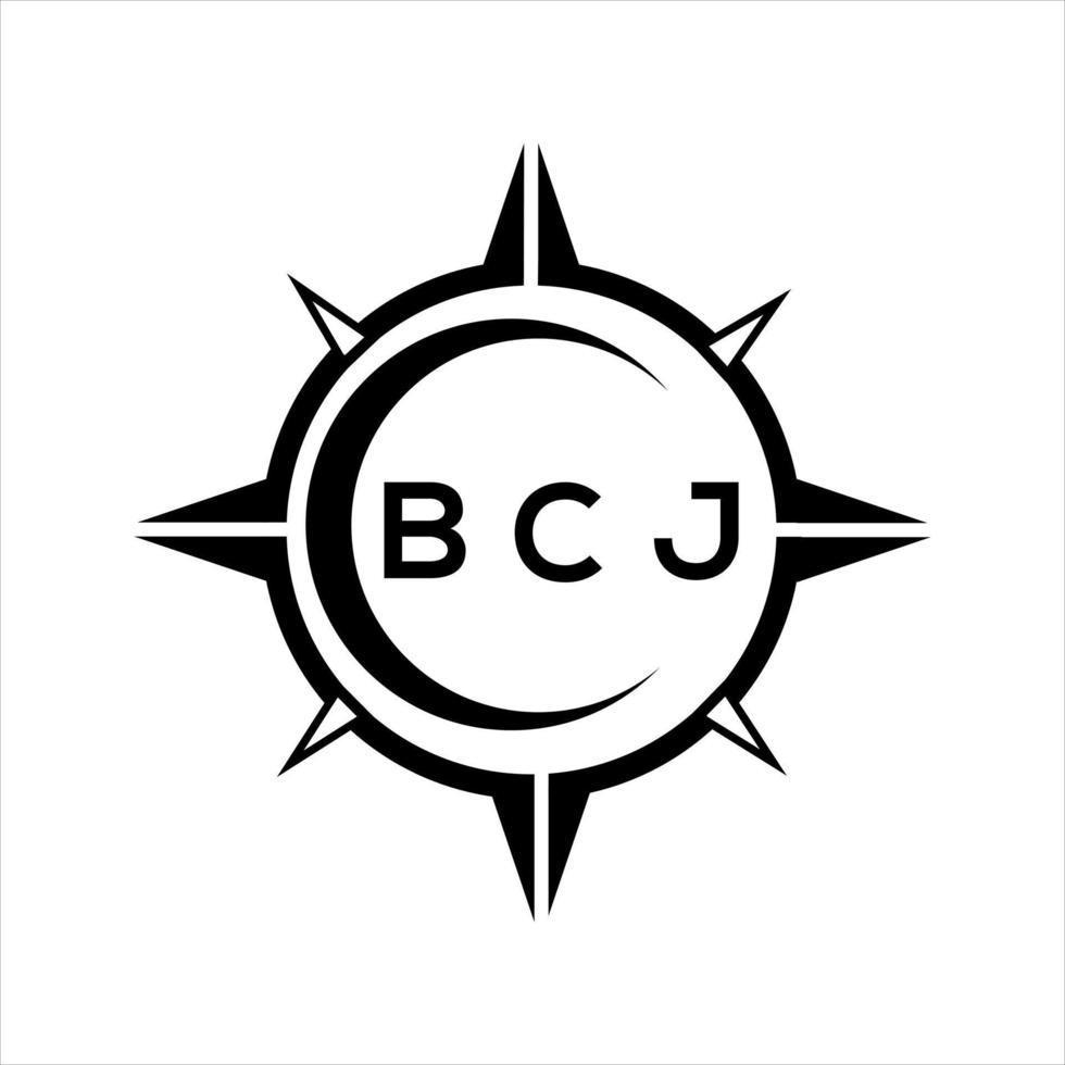 BCJ abstract monogram shield logo design on white background. BCJ creative initials letter logo. vector