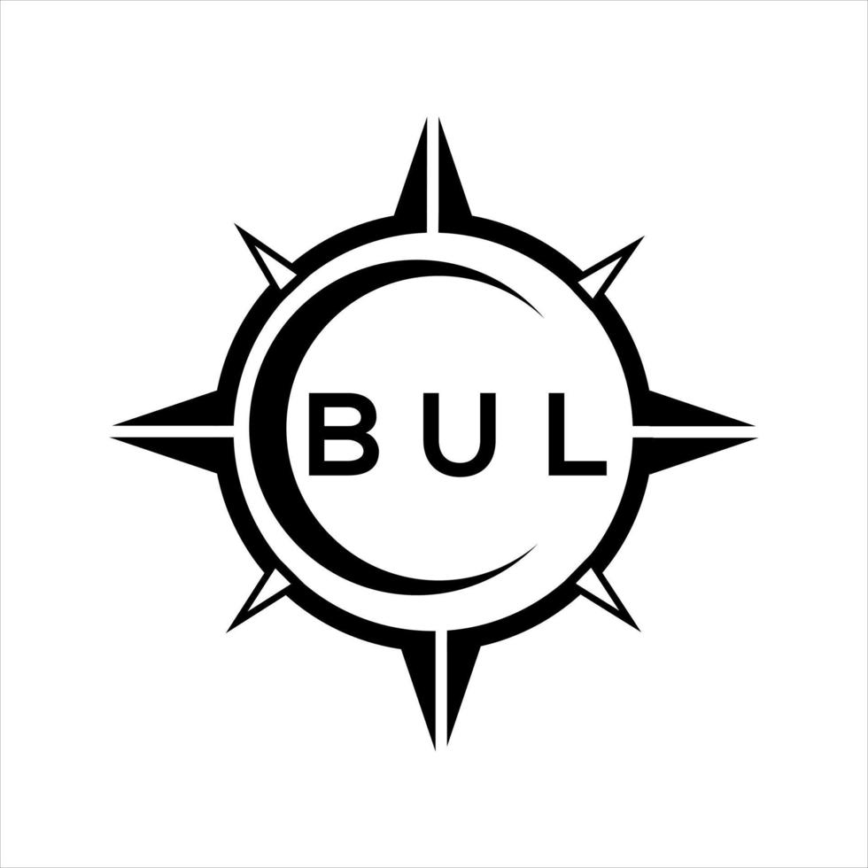 bul resumen tecnología circulo ajuste logo diseño en blanco antecedentes. bul creativo iniciales letra logo. vector