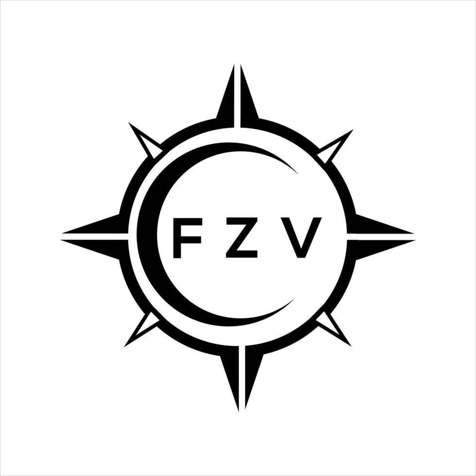 fzv resumen tecnología circulo ajuste logo diseño en blanco antecedentes. fzv creativo iniciales letra logo. vector