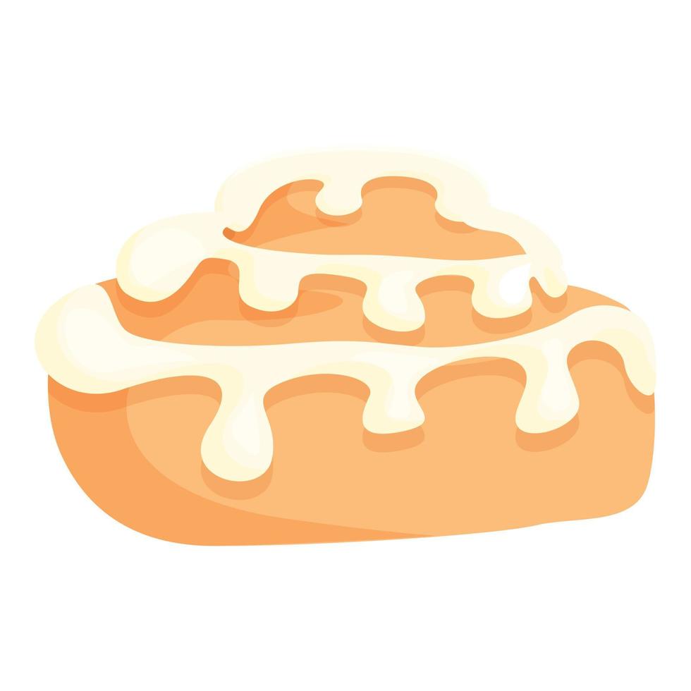 Pastelería canela rodar bollo icono dibujos animados vector. comida un pan vector