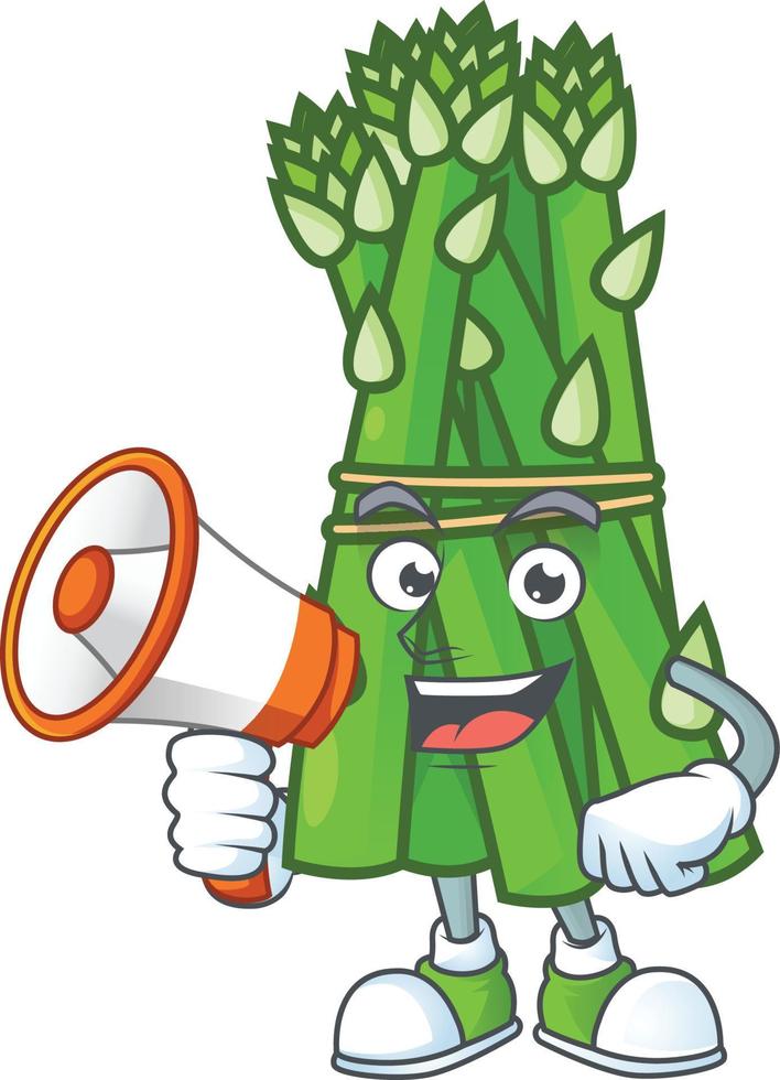 Asparagus cartoon character style vector