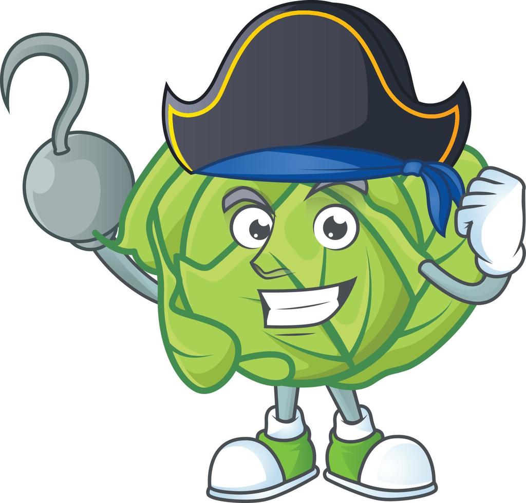 Cabbage cartoon character style vector