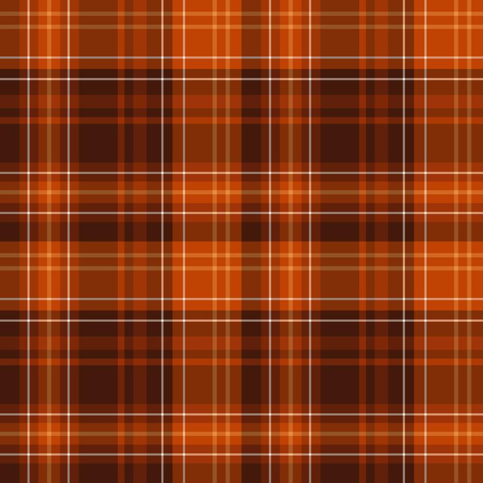 Seamless pattern in autumn orange, brown and white colors for plaid, fabric, textile, clothes, tablecloth and other things. Vector image.