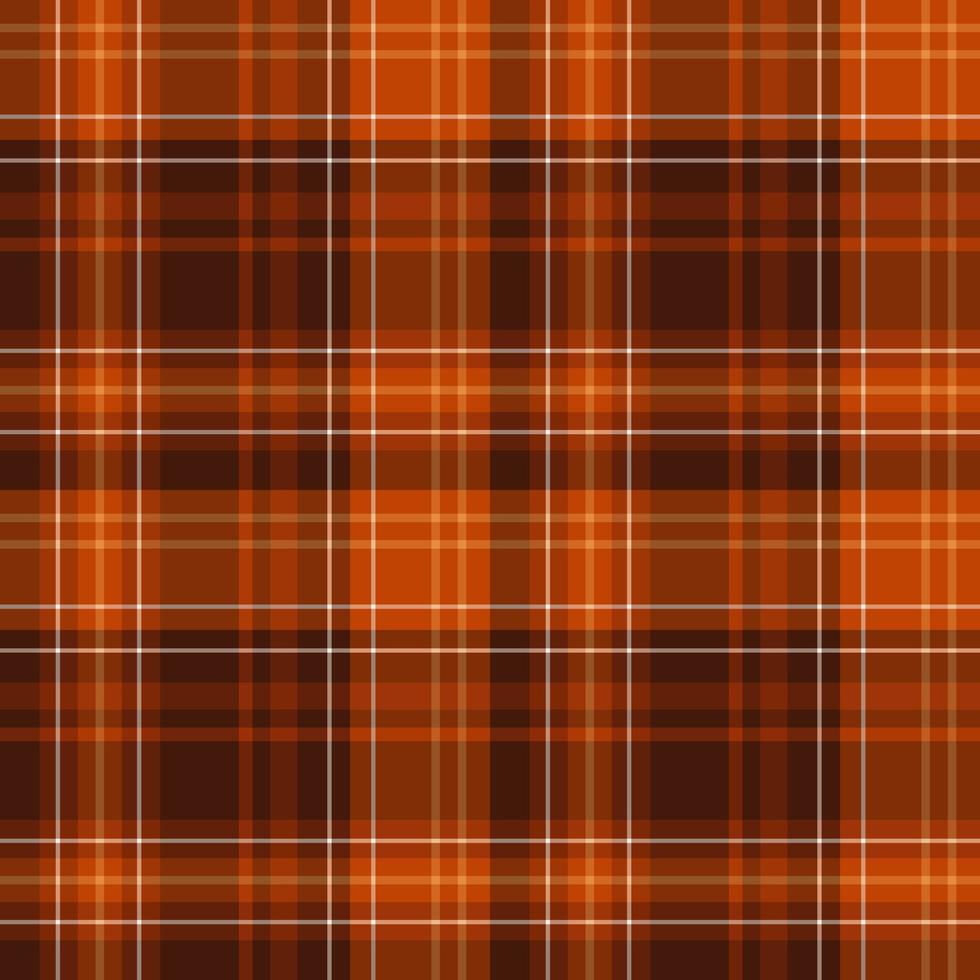 Seamless pattern in autumn orange, brown and white colors for plaid, fabric, textile, clothes, tablecloth and other things. Vector image.