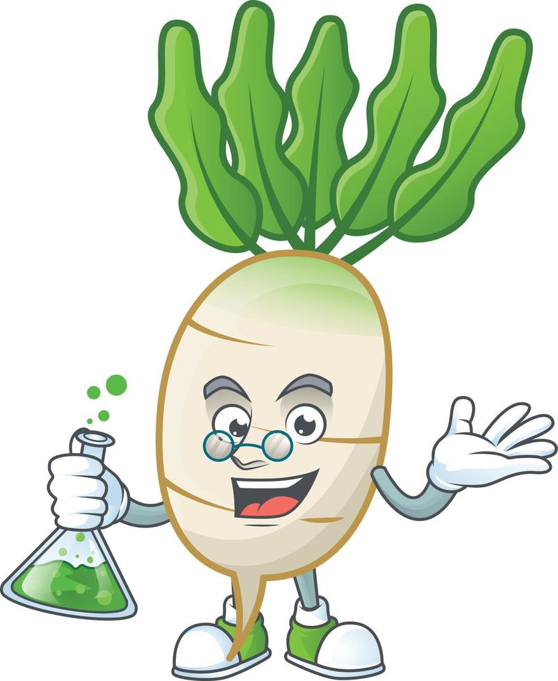 Daikon cartoon character style vector