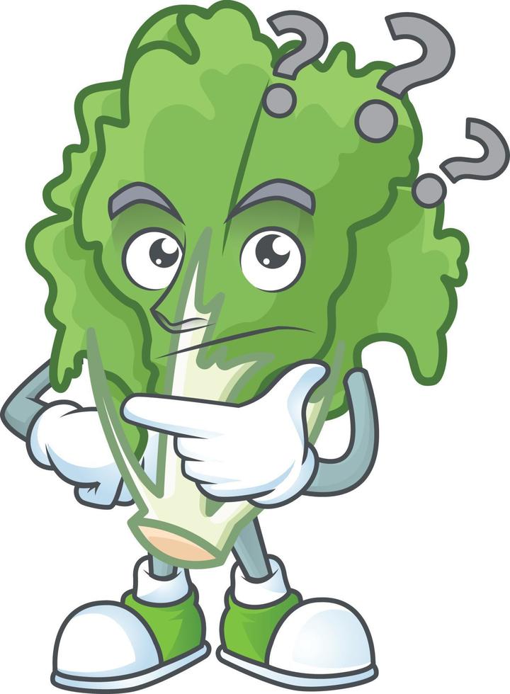 Endive cartoon character style vector