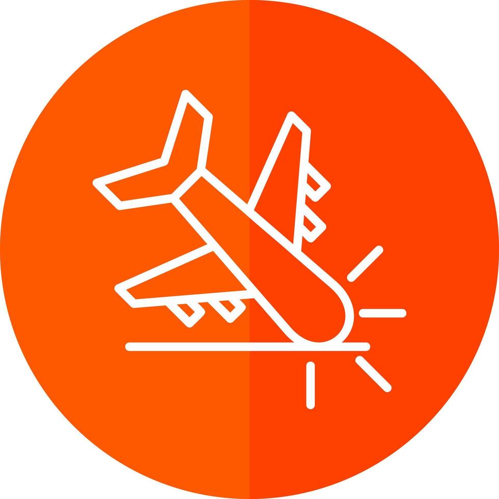 Airplan Crash Vector Icon Design