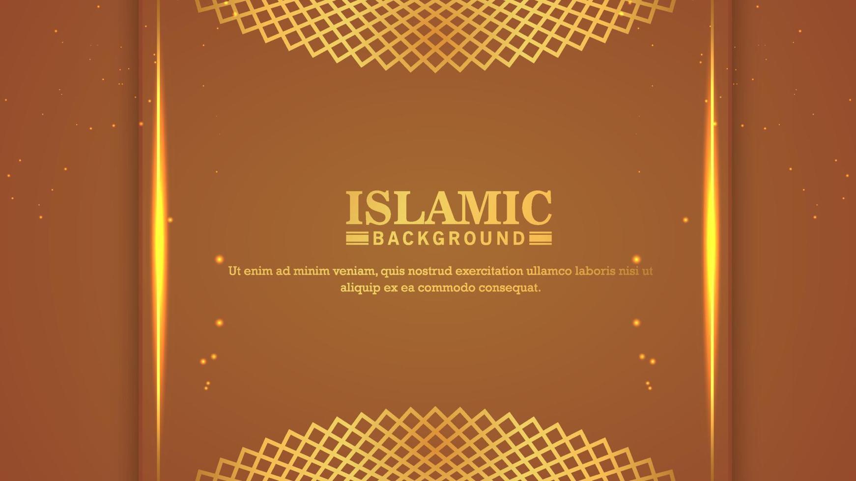 Realistic islamic background with three dimensional Arabic ornamental vector