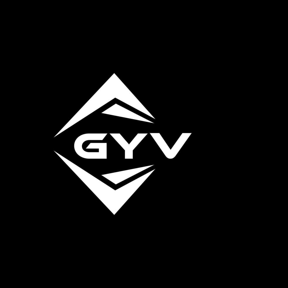 GYV abstract technology logo design on Black background. GYV creative initials letter logo concept. vector