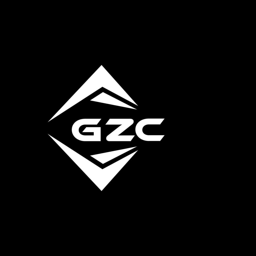 GZC abstract technology logo design on Black background. GZC creative initials letter logo concept. vector