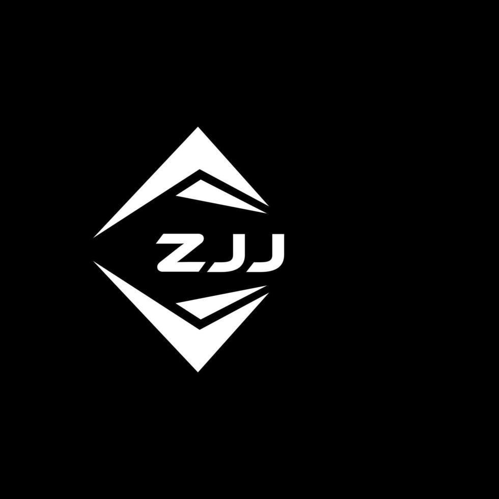 ZJJ abstract technology logo design on Black background. ZJJ creative initials letter logo concept. vector