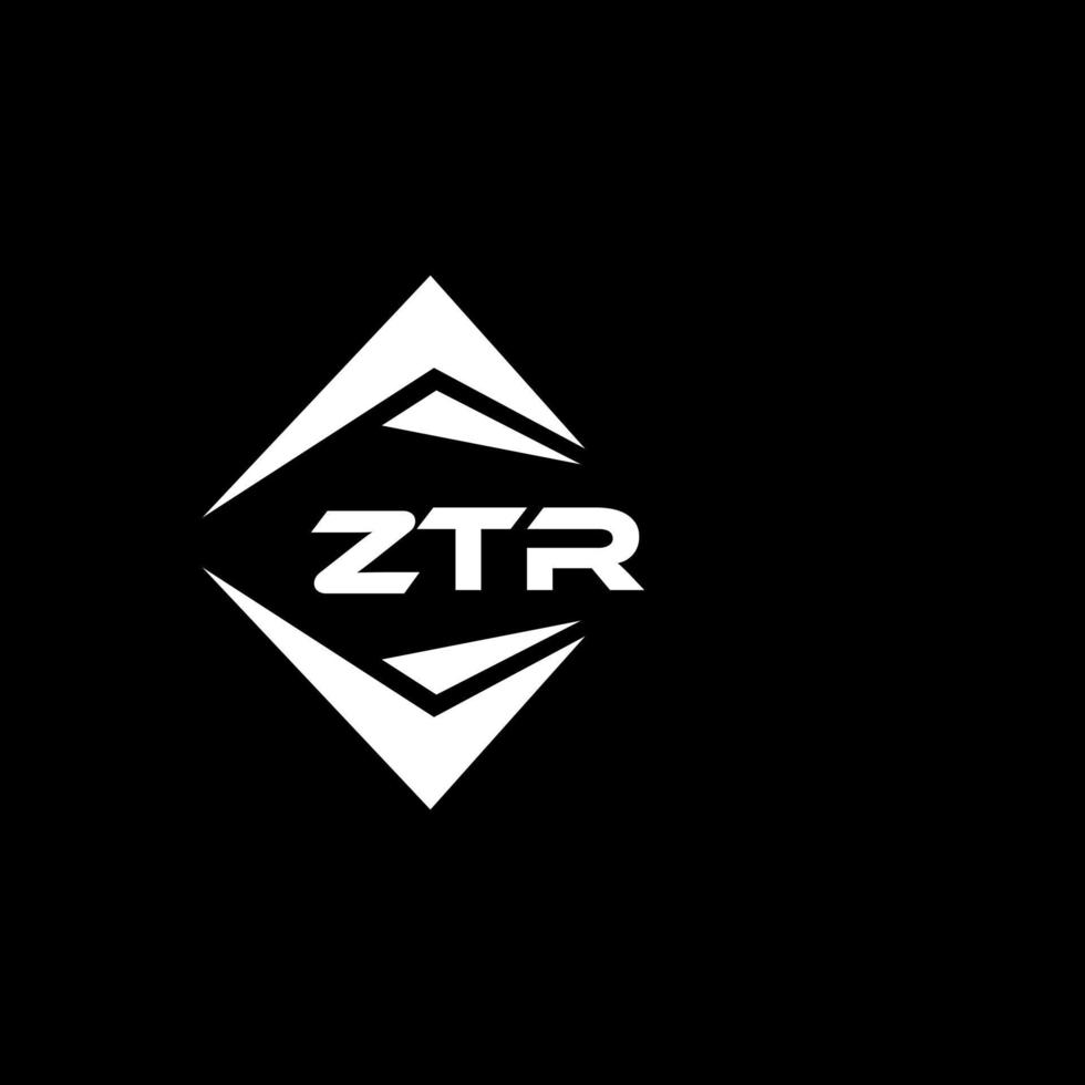 ZTR abstract technology logo design on Black background. ZTR creative initials letter logo concept. vector