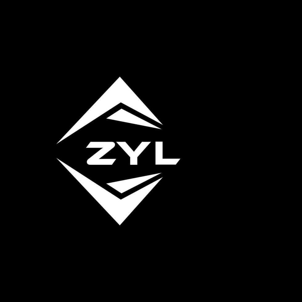 ZYL abstract technology logo design on Black background. ZYL creative initials letter logo concept. vector