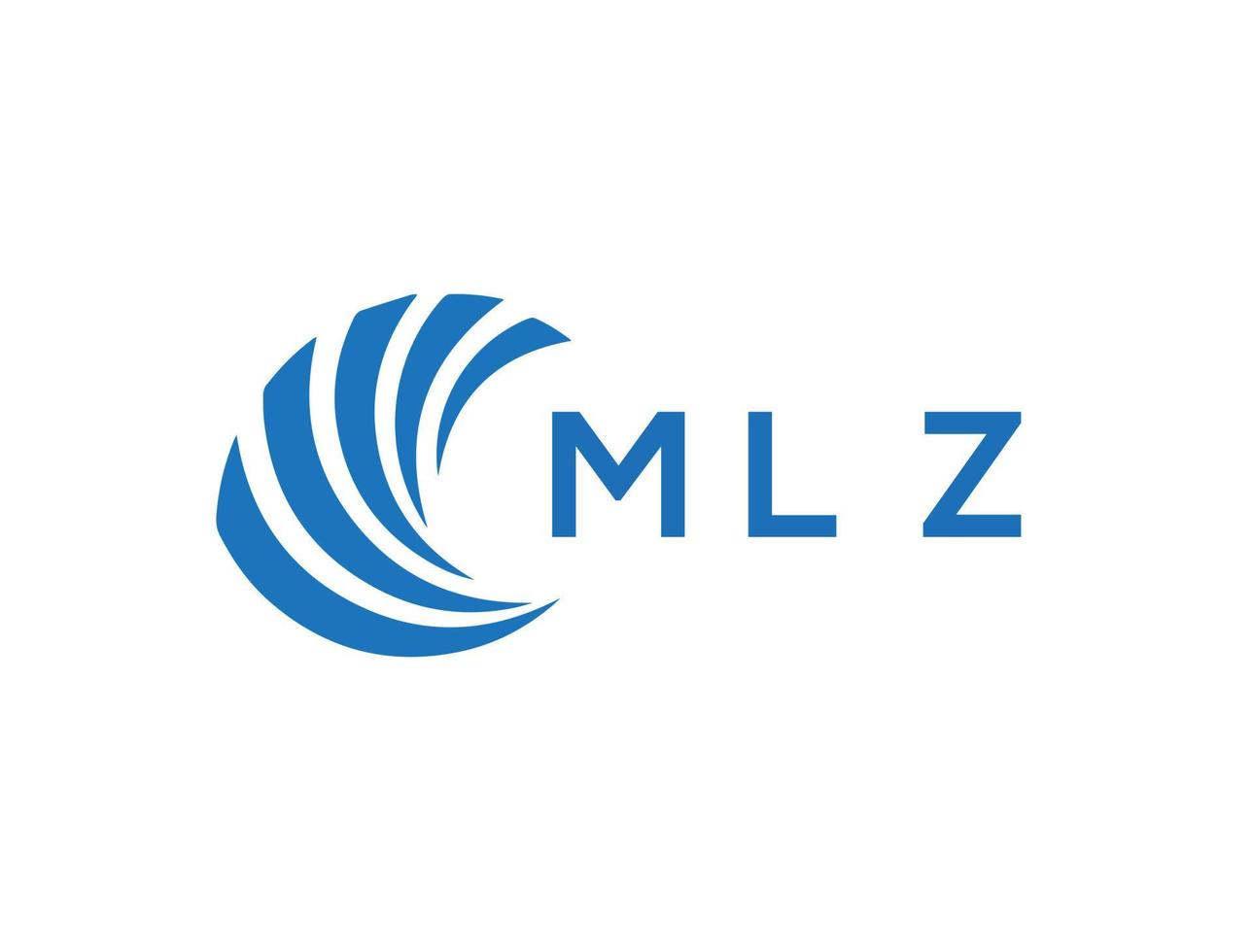 mlz letra logo diseño en blanco antecedentes. mlz creativo circulo letra logo concepto. mlz letra diseño. vector