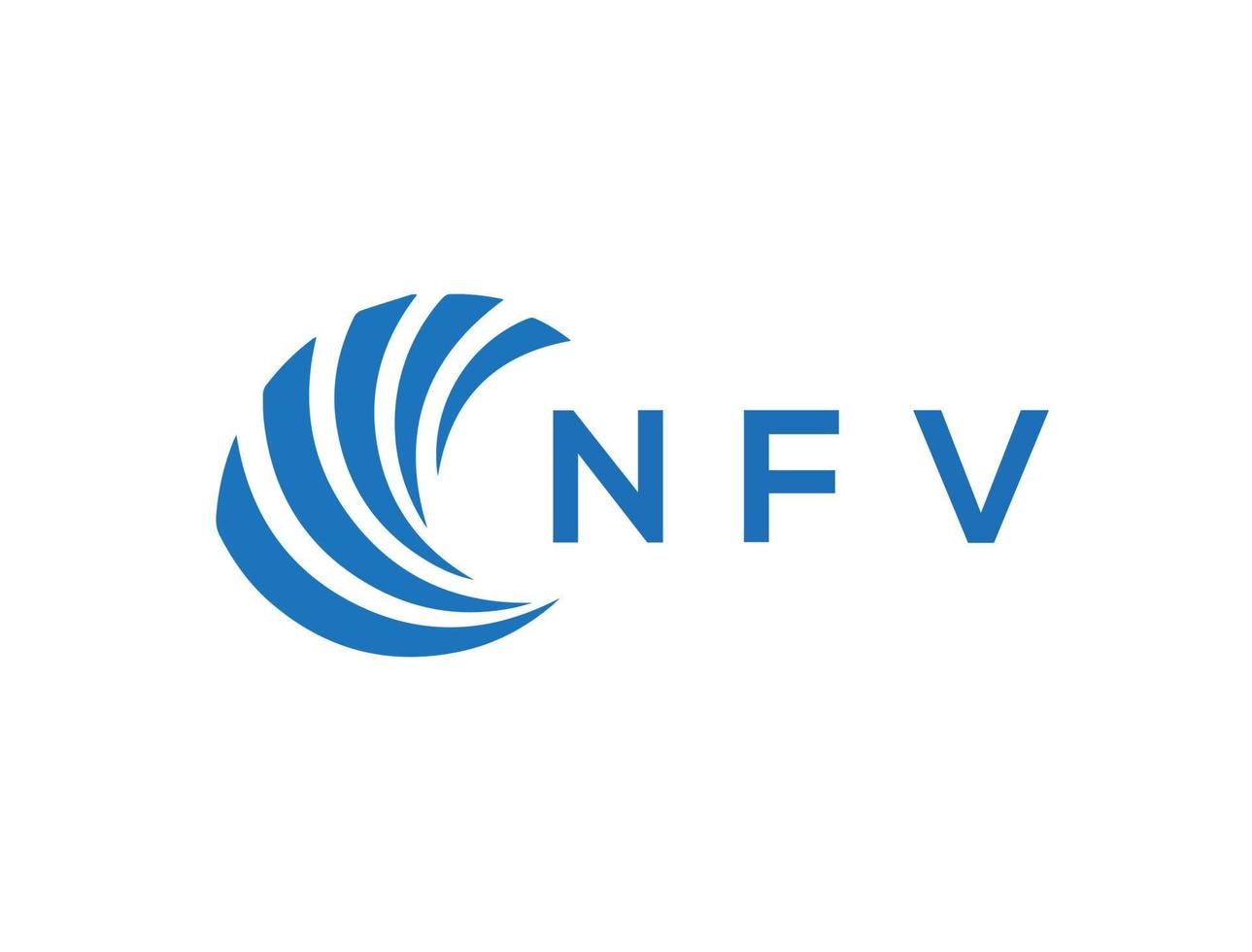 NFV letter logo design on white background. NFV creative circle letter logo concept. NFV letter design. vector