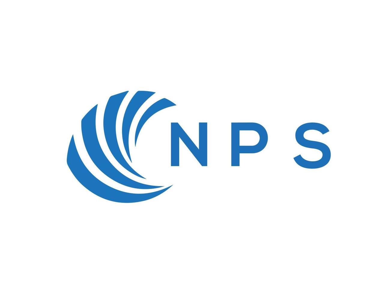 NPS letter logo design on white background. NPS creative circle letter logo concept. NPS letter design. vector