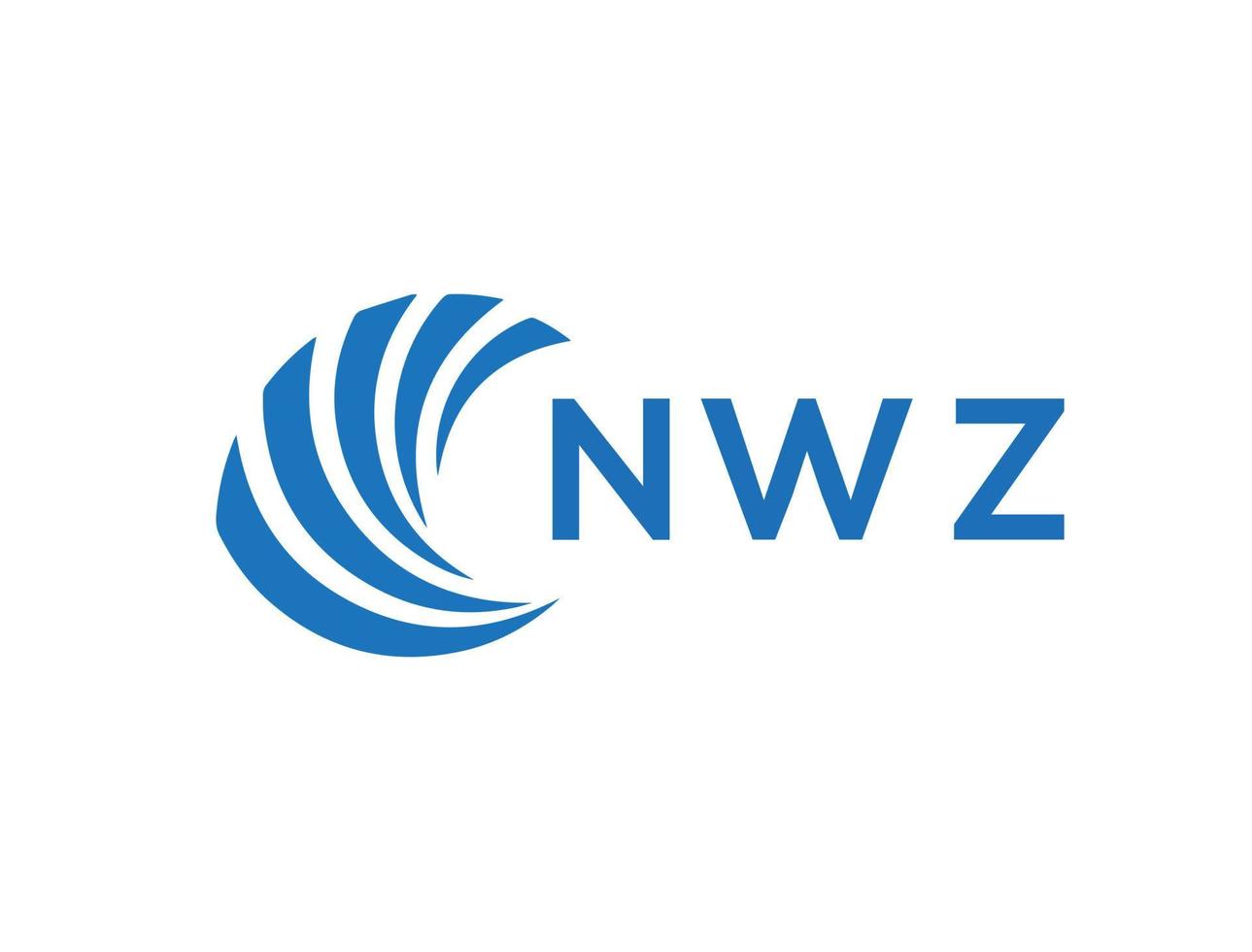 NWZ letter logo design on white background. NWZ creative circle letter logo concept. NWZ letter design. vector