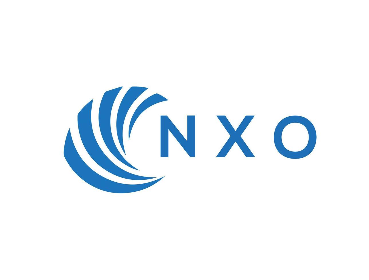 NXO letter logo design on white background. NXO creative circle letter logo concept. NXO letter design. vector