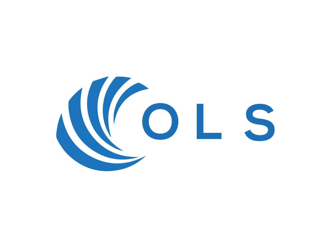 OLS letter logo design on white background. OLS creative circle letter logo concept. OLS letter design. vector