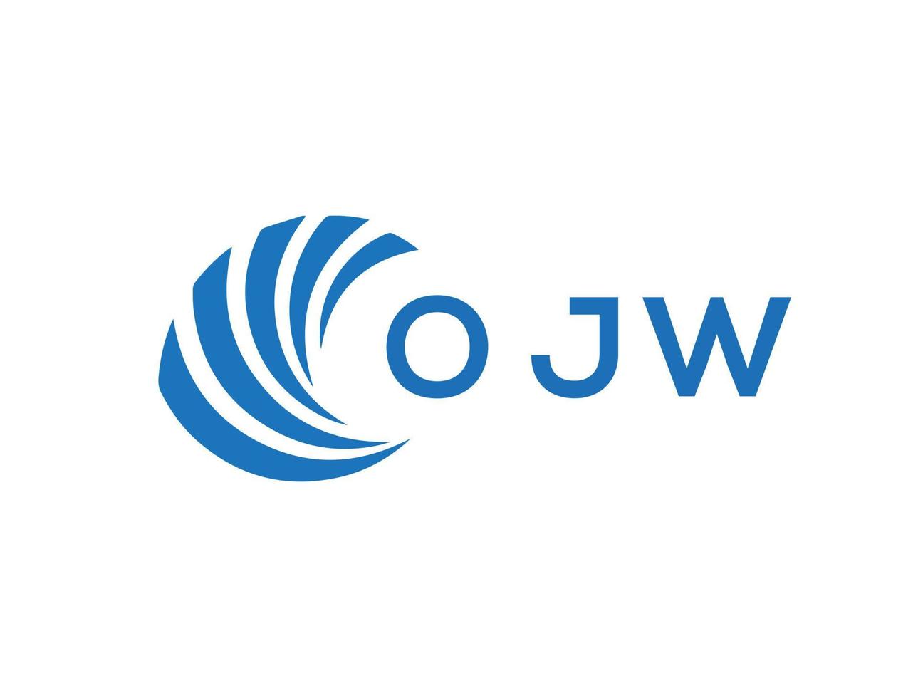 OJW letter logo design on white background. OJW creative circle letter logo concept. OJW letter design. vector