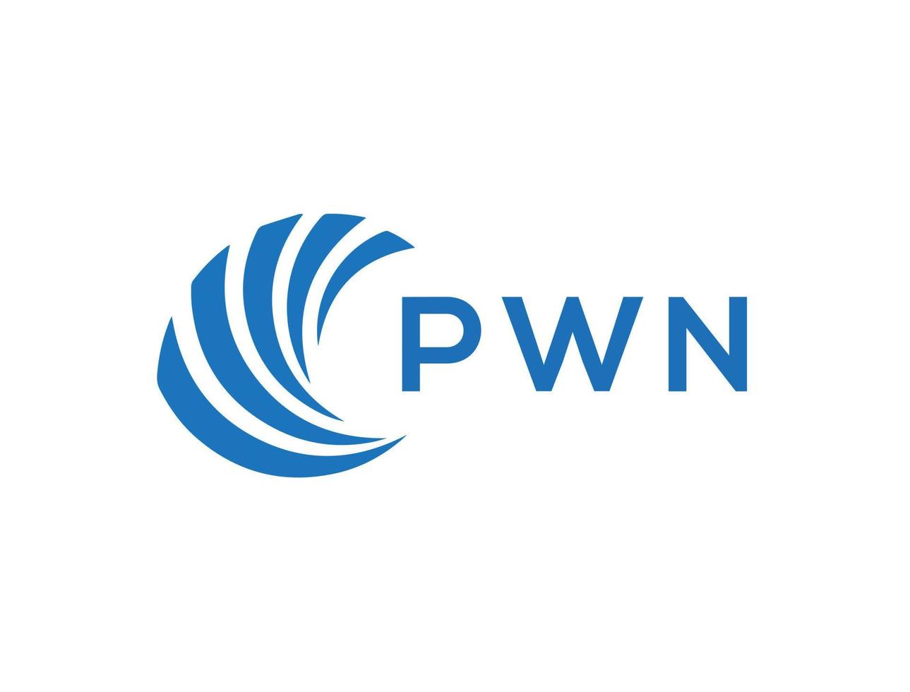 pwn letra logo diseño en blanco antecedentes. pwn creativo circulo letra logo concepto. pwn letra diseño. vector