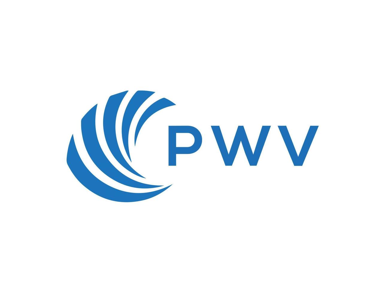 pwv letra logo diseño en blanco antecedentes. pwv creativo circulo letra logo concepto. pwv letra diseño. vector