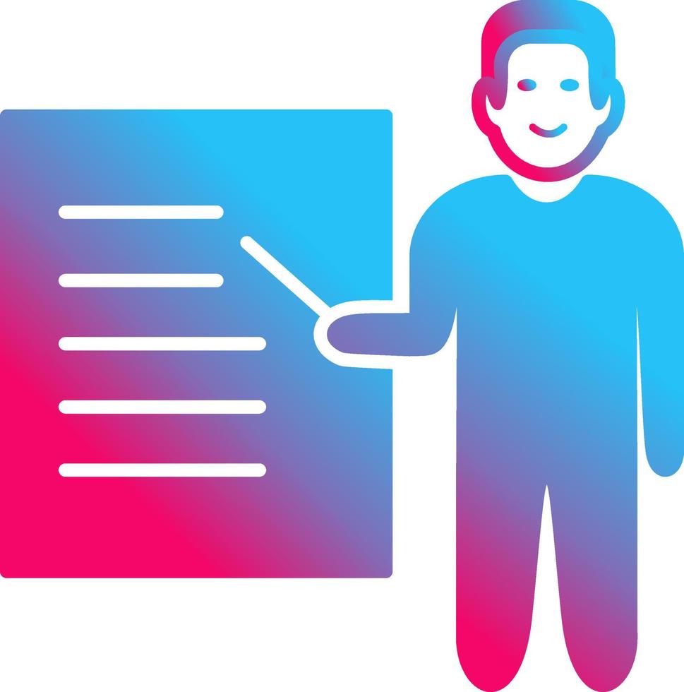 Unique Male Presenter Vector Icon