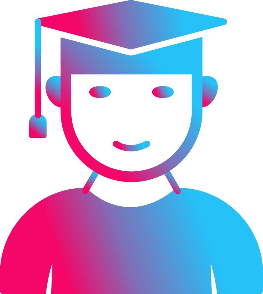 Unique Male Graduate Vector Icon