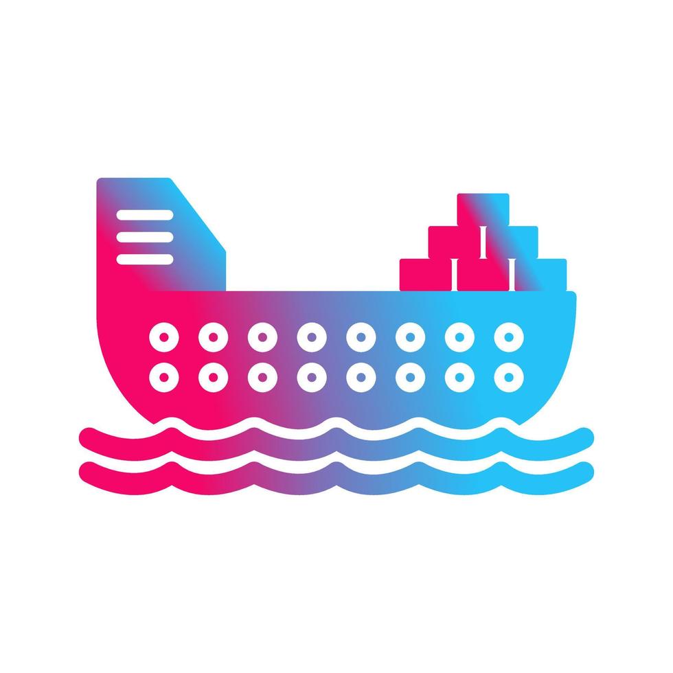 Cargo Ship Vector Icon