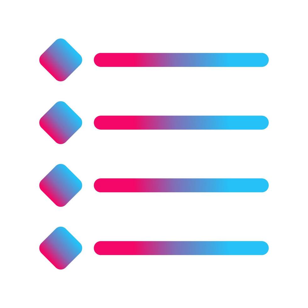 Unique Bulleted list Vector Icon