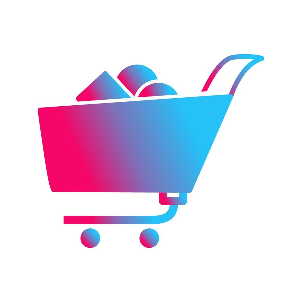 icono de vector de carrito de compras único ii