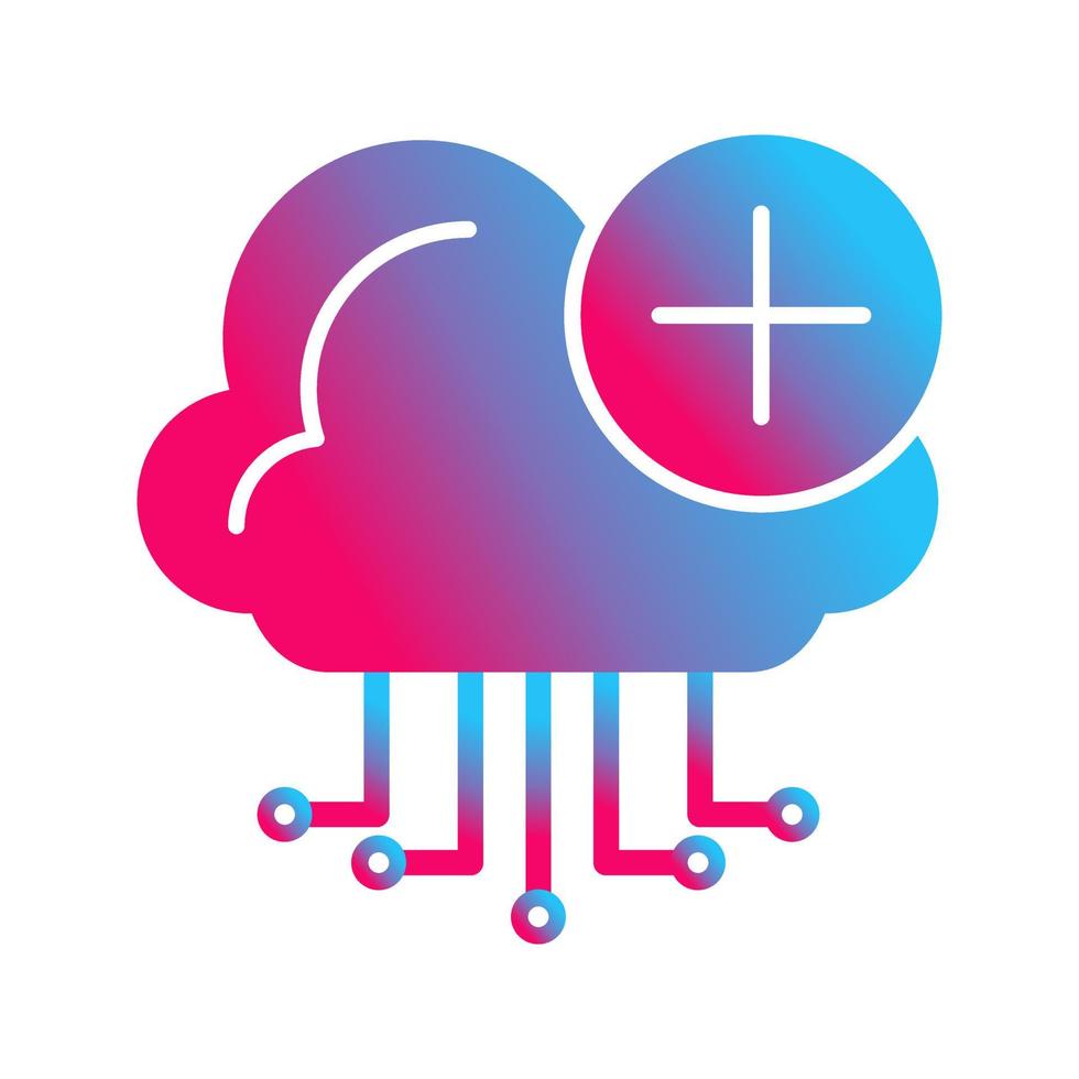 icono de vector de computación en la nube