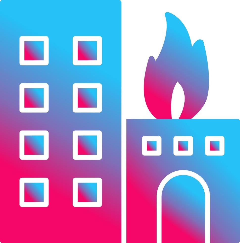 Unique Burning Building Vector Icon