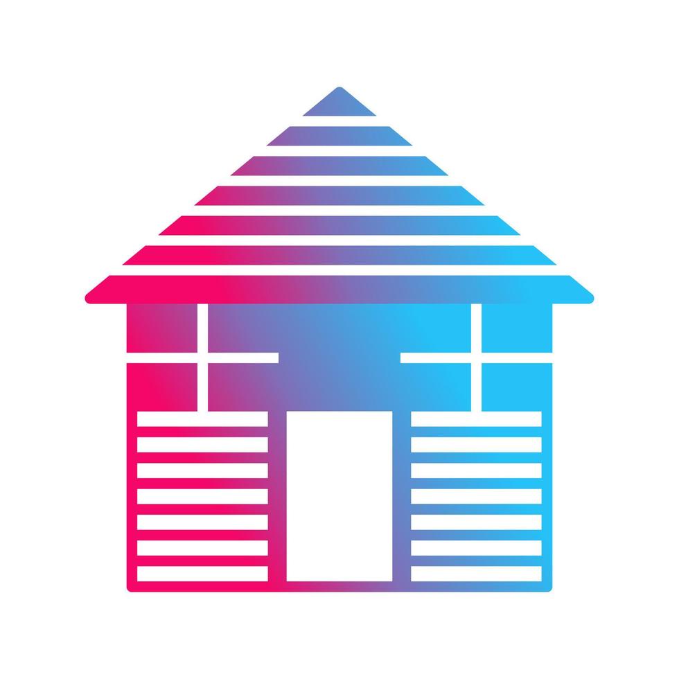 Wood Cabin Vector Icon