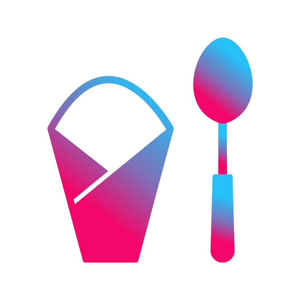 Spoon and Napkin Vector Icon