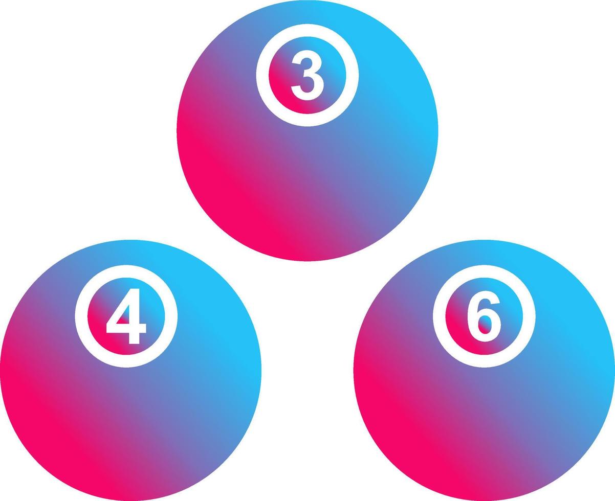 Unique Snooker Balls Vector Icon