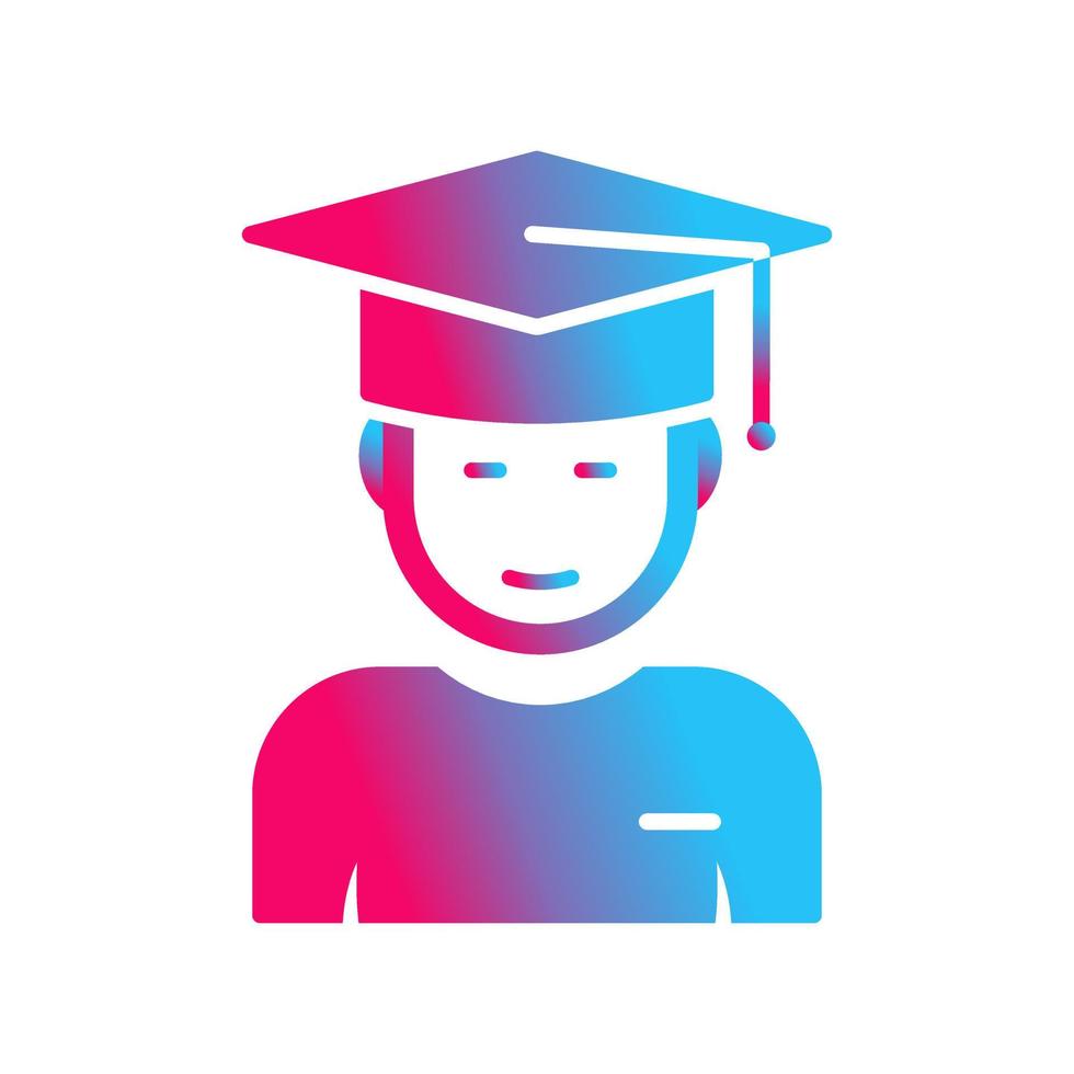 icono de vector de estudiante graduado