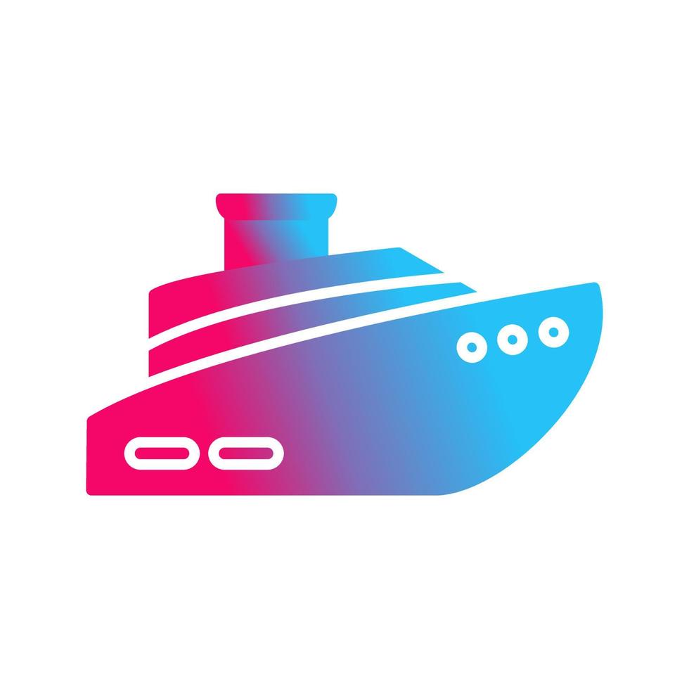 icono de vector de barco