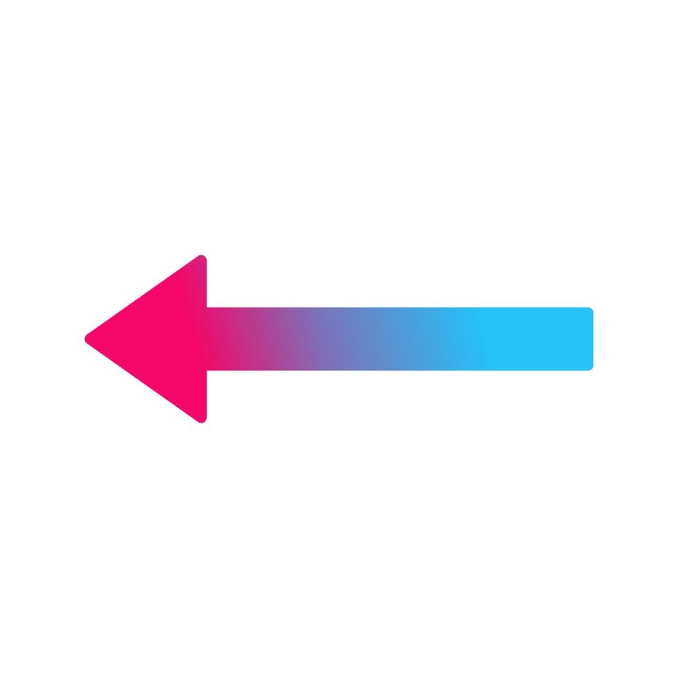 Unique Left Arrow Vector Icon