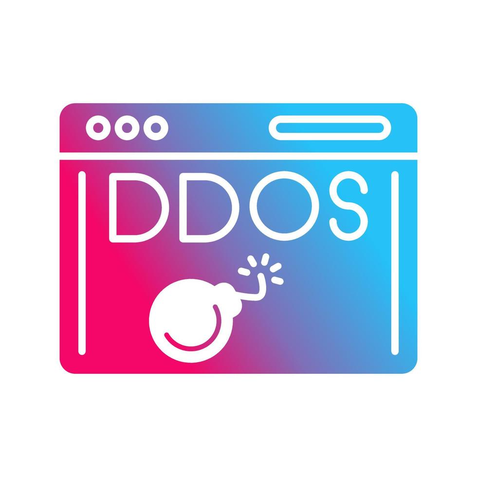 icono de vector de ataque ddos