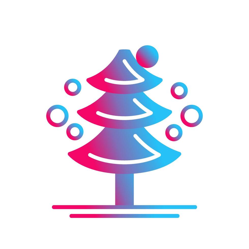 icono de vector de árbol de pino