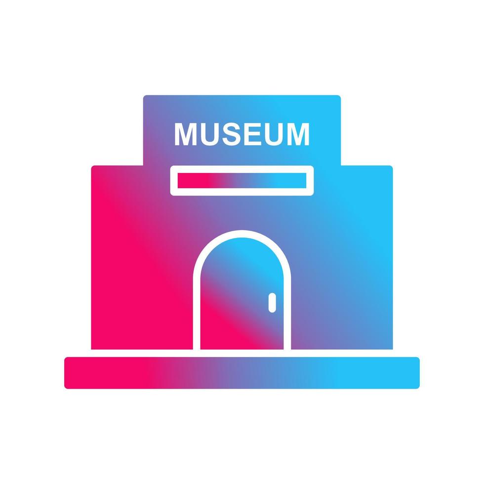 icono de vector de edificio de museo