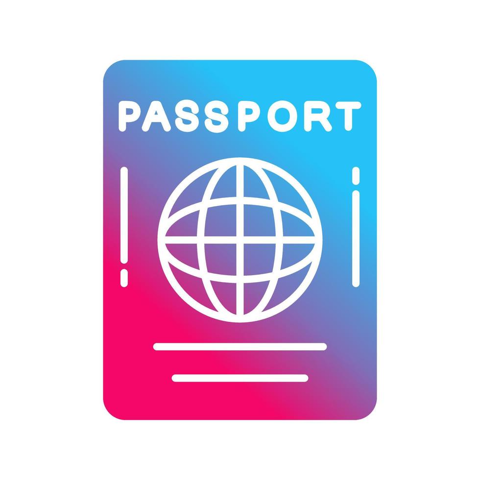 icono de vector de pasaporte