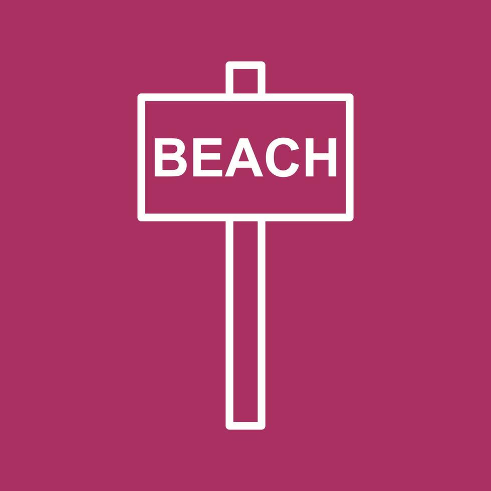 Beach Sign Vector Icon