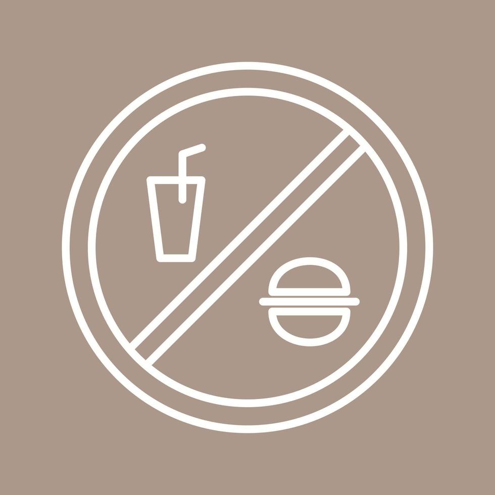 No Food or Drinks Vector Icon