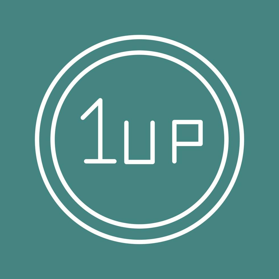 Unique 1UP Vector Icon