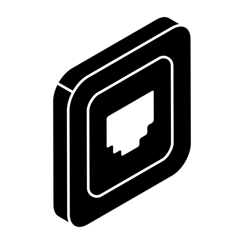 Perfect design icon of ethernet port vector